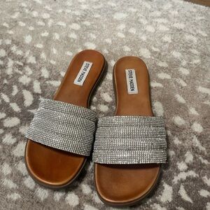 Steve Madden Rhinestone Slide Sandals